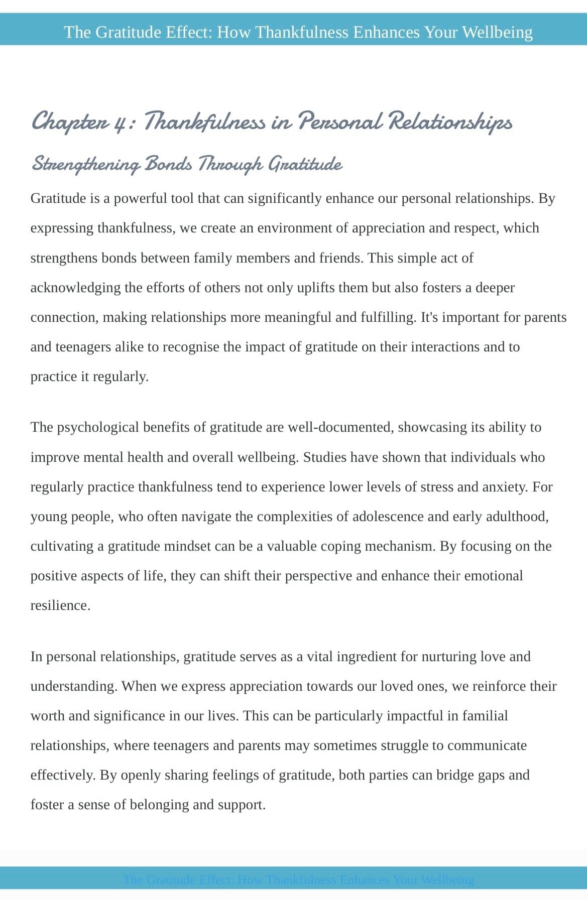 The Gratitude Effect: How Thankfulness Enhances Your Wellbeing