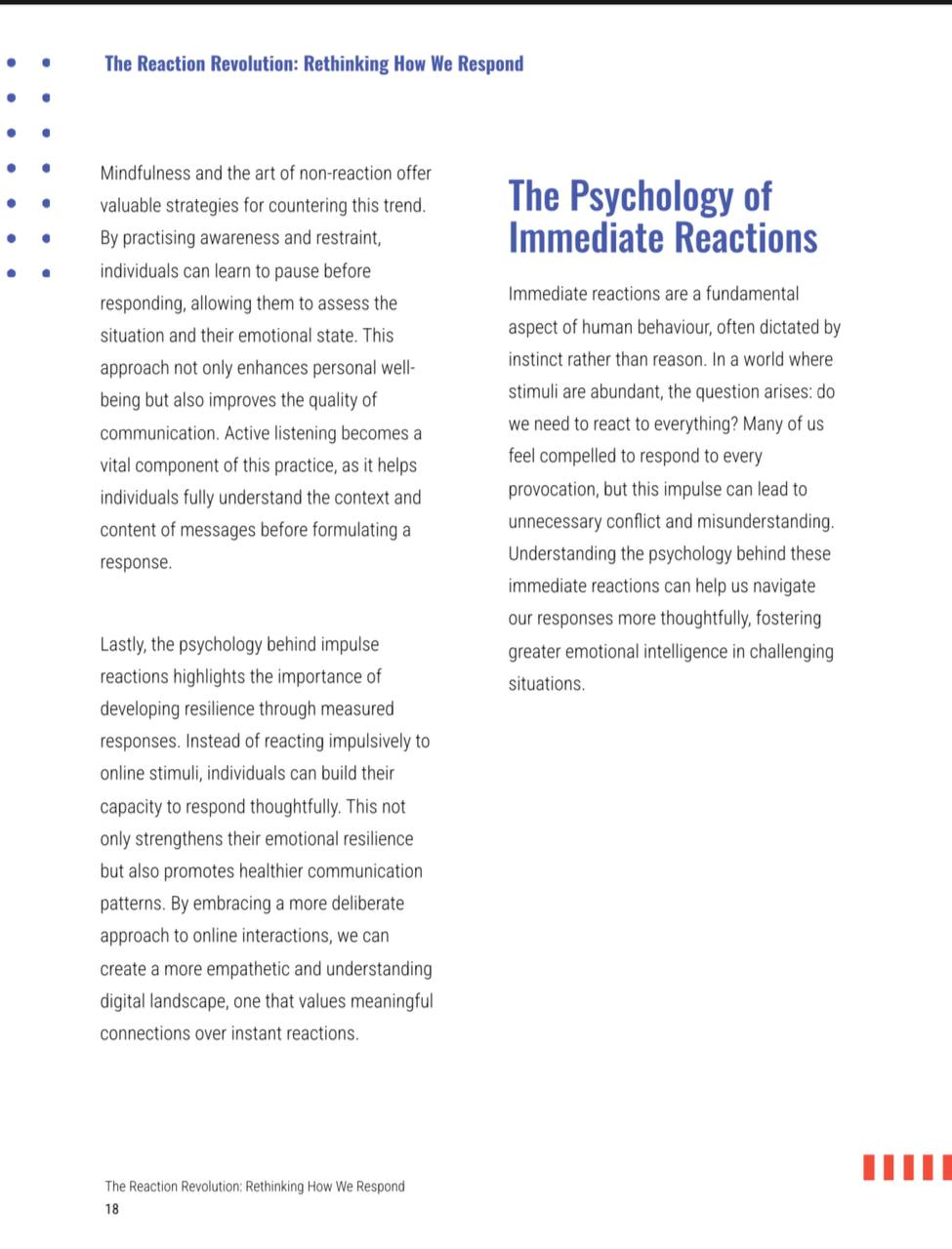 The Reaction Revolution: Rethinking How We Respond